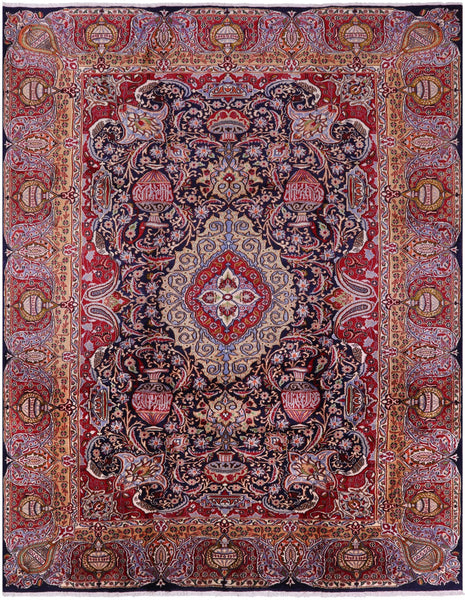 New Authentic Persian Kashmar Handmade Rug - 9' 6" X 12' 4" - Golden Nile