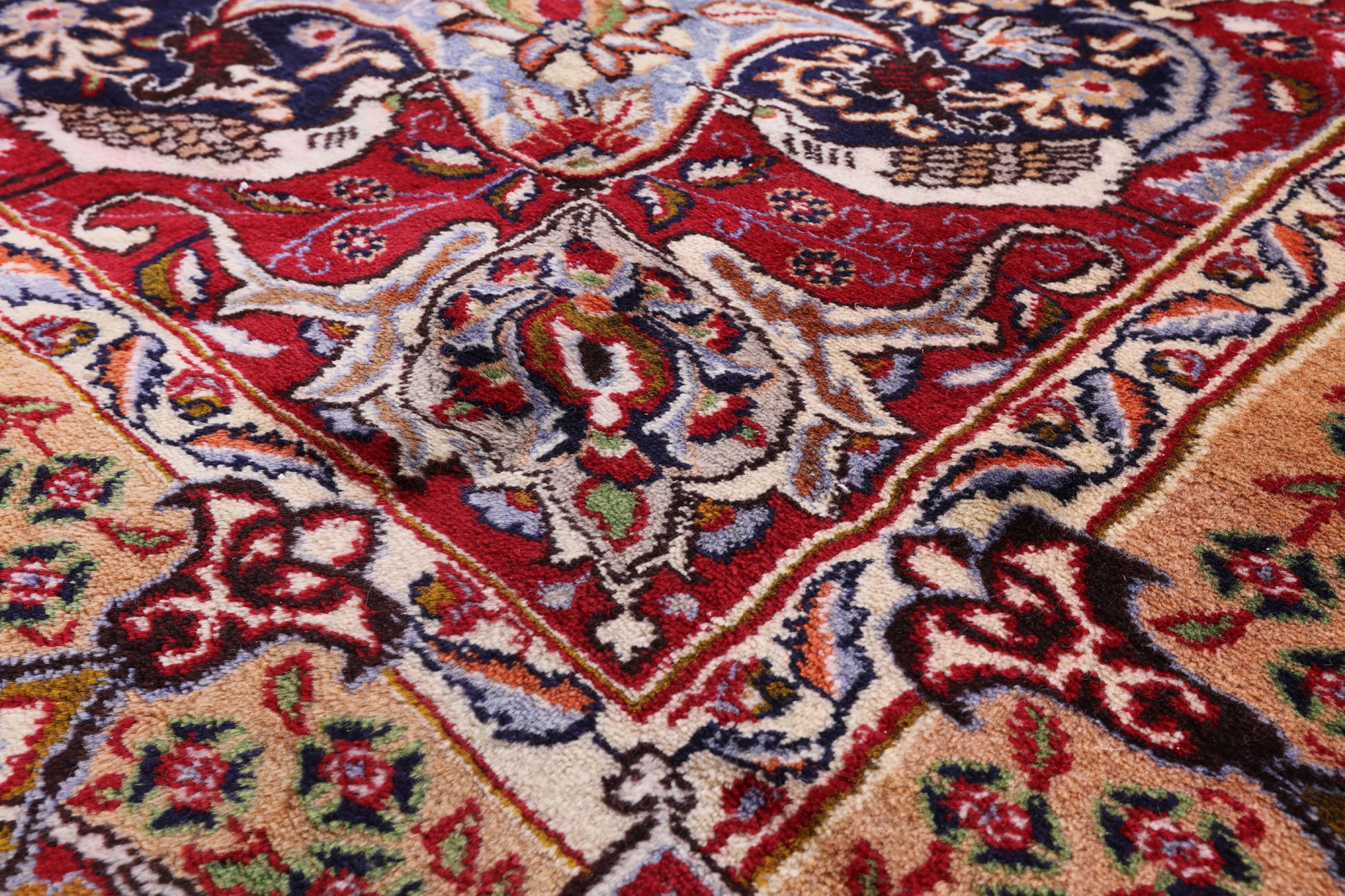 New Authentic Persian Kashmar Handmade Rug - 9' 6" X 12' 4" - Golden Nile