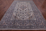 Ivory New Authentic Persian Kashan Handmade Wool Rug - 8' 1" X 11' 6" - Golden Nile