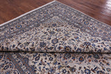 Ivory New Authentic Persian Kashan Handmade Wool Rug - 8' 1" X 11' 6" - Golden Nile