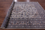 Ivory New Authentic Persian Kashan Handmade Wool Rug - 8' 1" X 11' 6" - Golden Nile