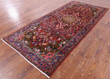 Red New Authentic Persian Hamadan Area Rug - 4' 7" X 10' 3" - Golden Nile