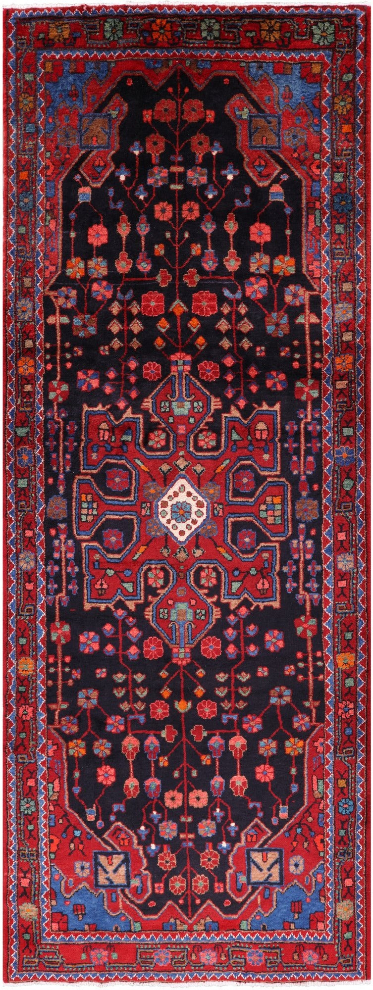 Runner Hand knotted New Authentic Persian Nahavand Rug - 3' 11" X 10' 11" - Golden Nile