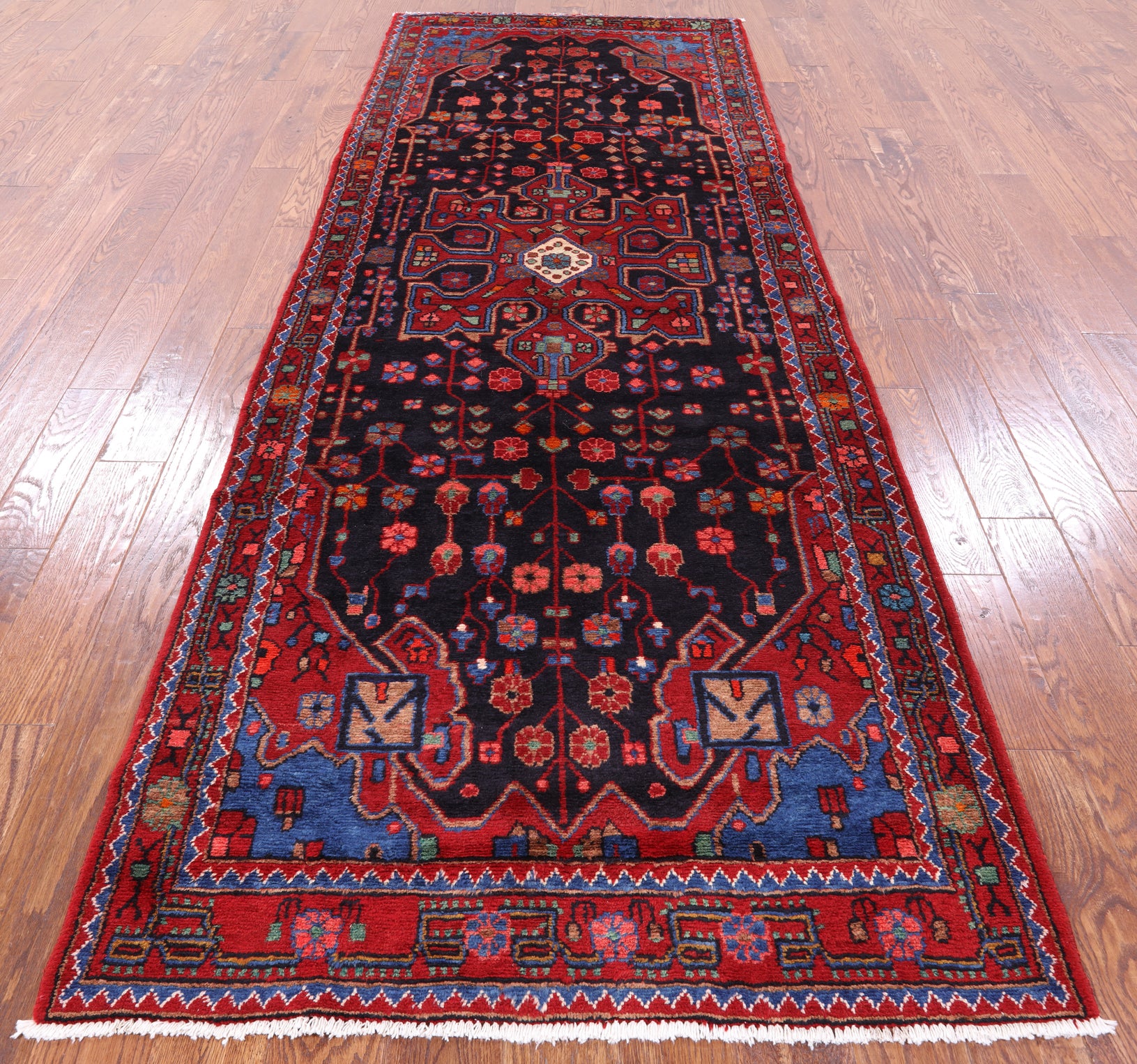Runner Hand knotted New Authentic Persian Nahavand Rug - 3' 11" X 10' 11" - Golden Nile