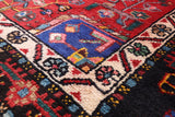 Black New Authentic Persian Hamadan Area Rug - 5' 4" X 10' 7" - Golden Nile