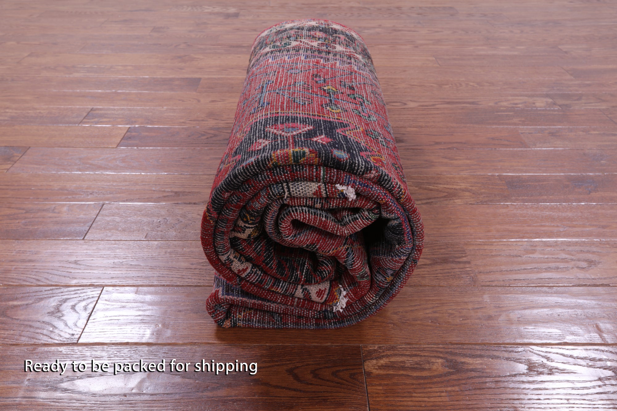 Black New Authentic Persian Hamadan Area Rug - 5' 4" X 10' 7" - Golden Nile