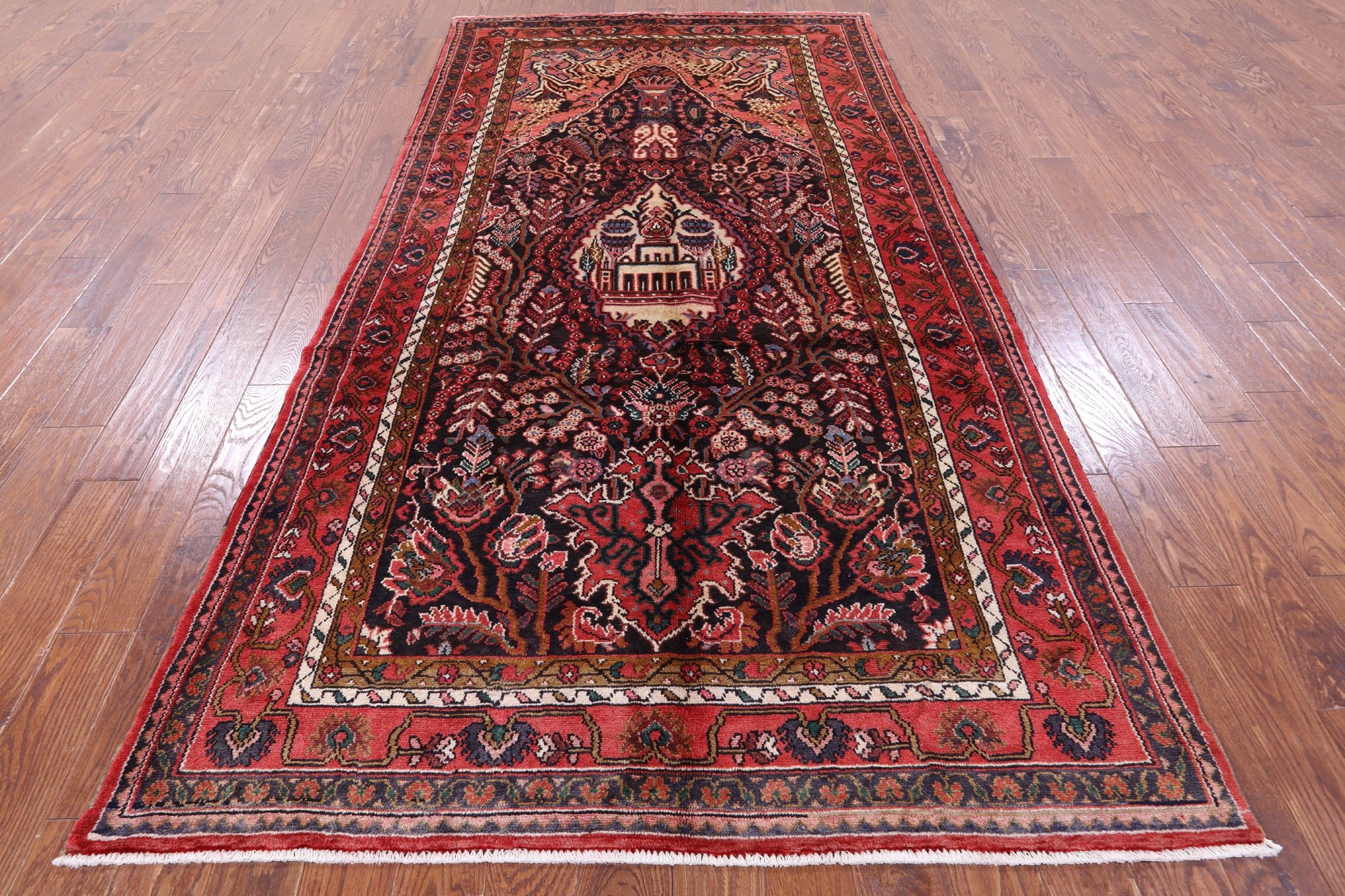 Black New Persian Nahavand Area Rug - 5' 5" X 10' 6" - Golden Nile