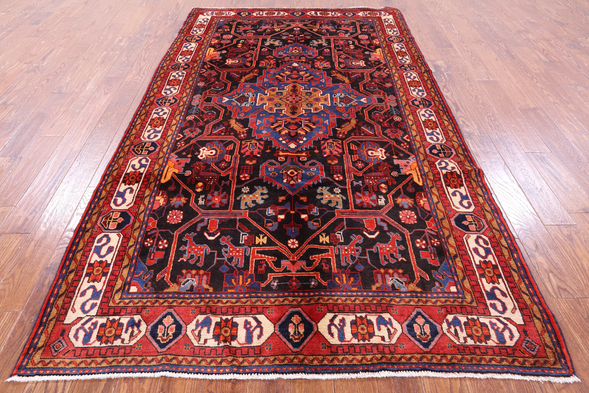 New Nahavand Handmade Area Rug - 5' 8" X 10' 1" - Golden Nile