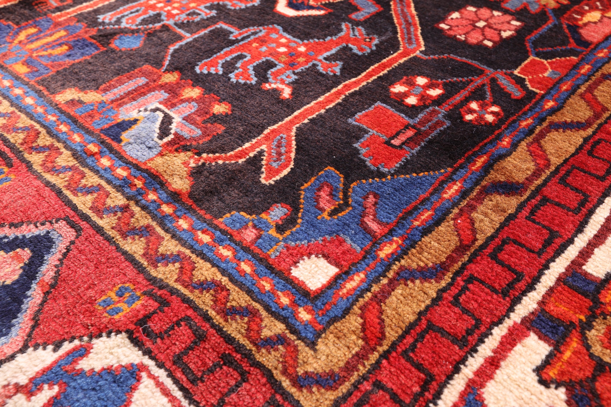 New Nahavand Handmade Area Rug - 5' 8" X 10' 1" - Golden Nile