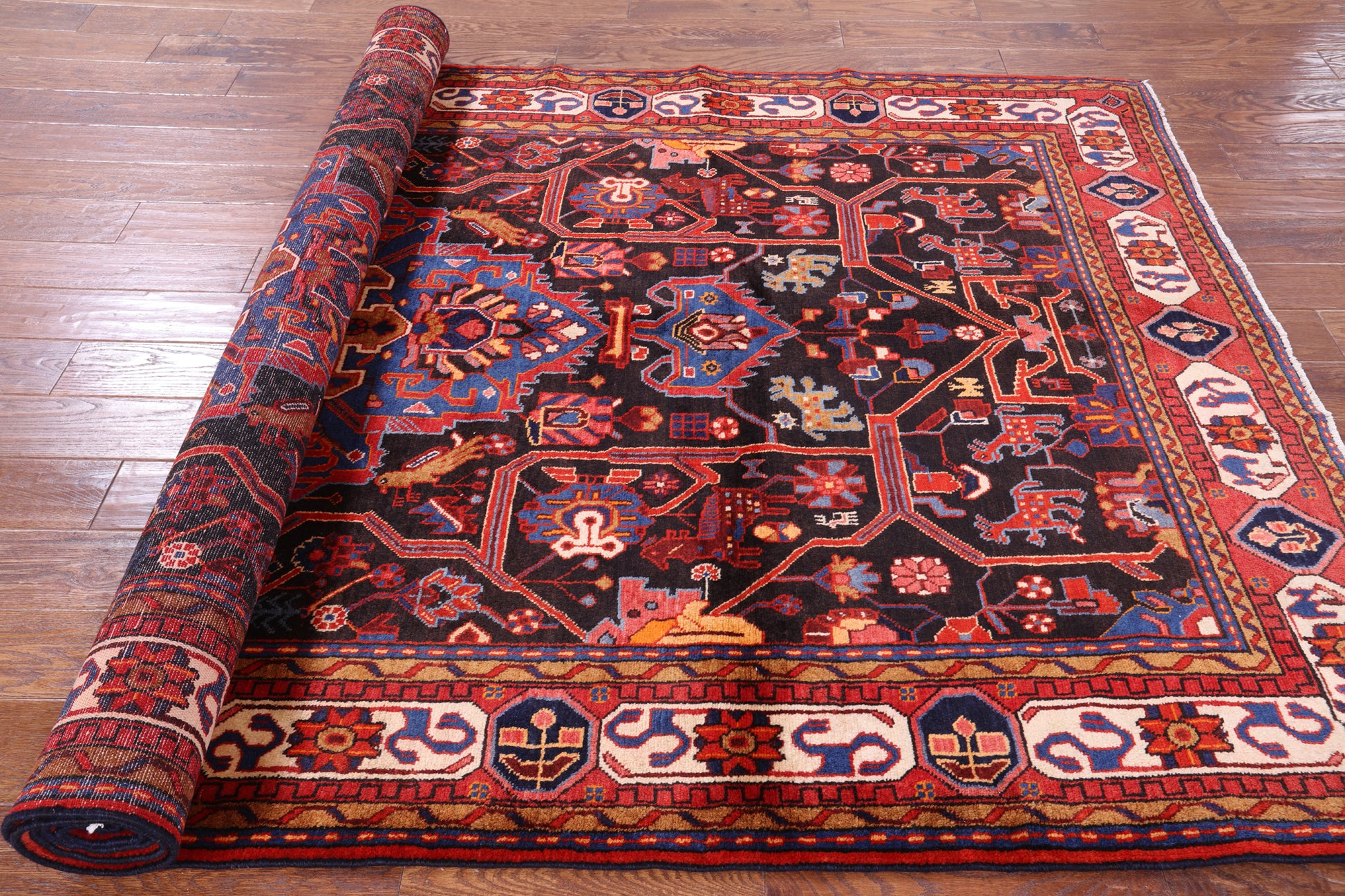 New Nahavand Handmade Area Rug - 5' 8" X 10' 1" - Golden Nile