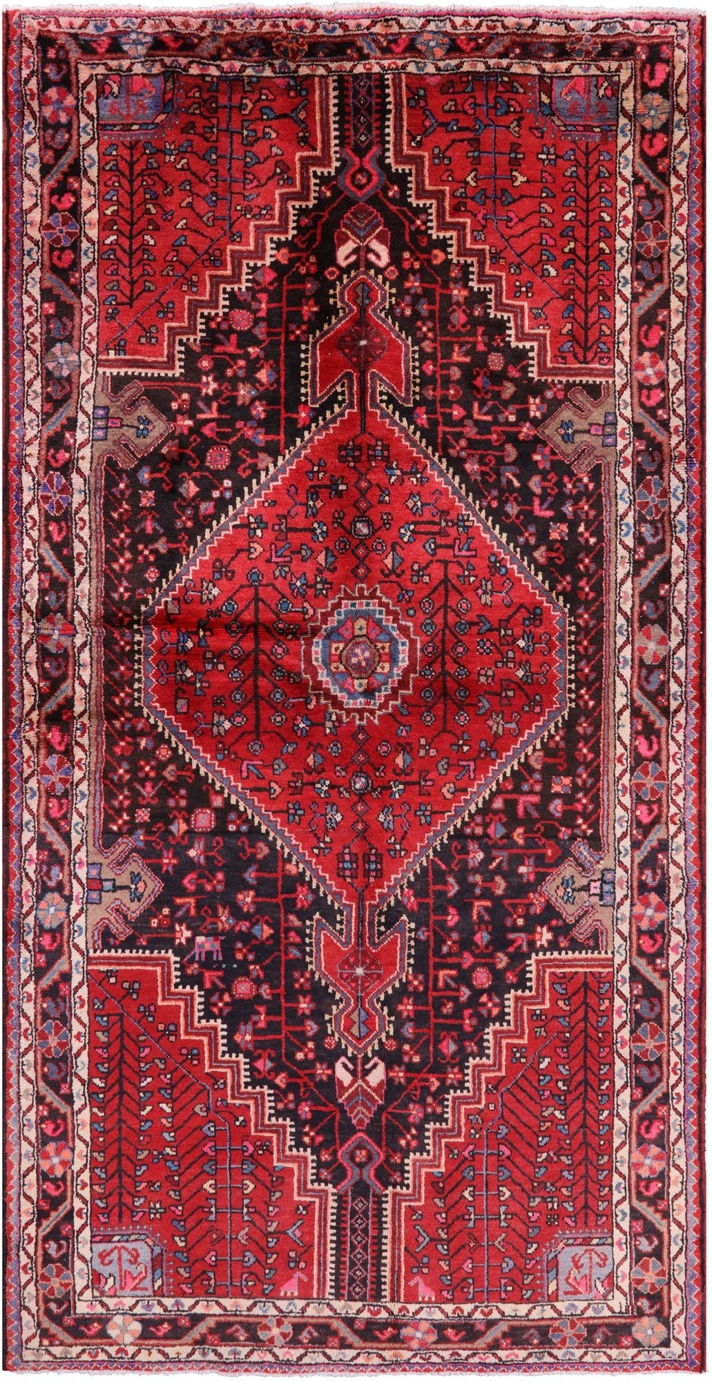 New Authentic Nahavand Persian Area Rug - 5' 2" X 10' 1" - Golden Nile