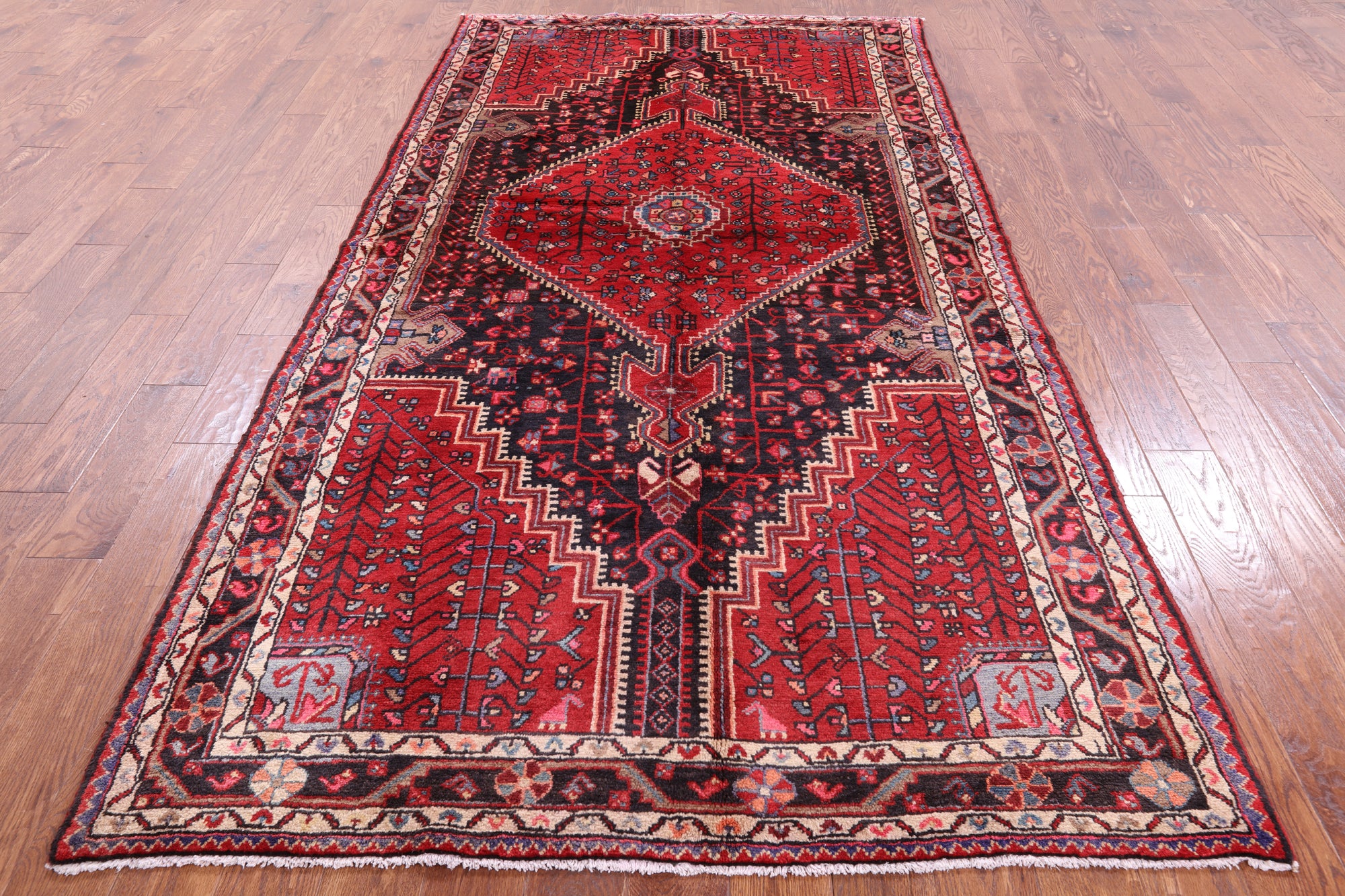 New Authentic Nahavand Persian Area Rug - 5' 2" X 10' 1" - Golden Nile
