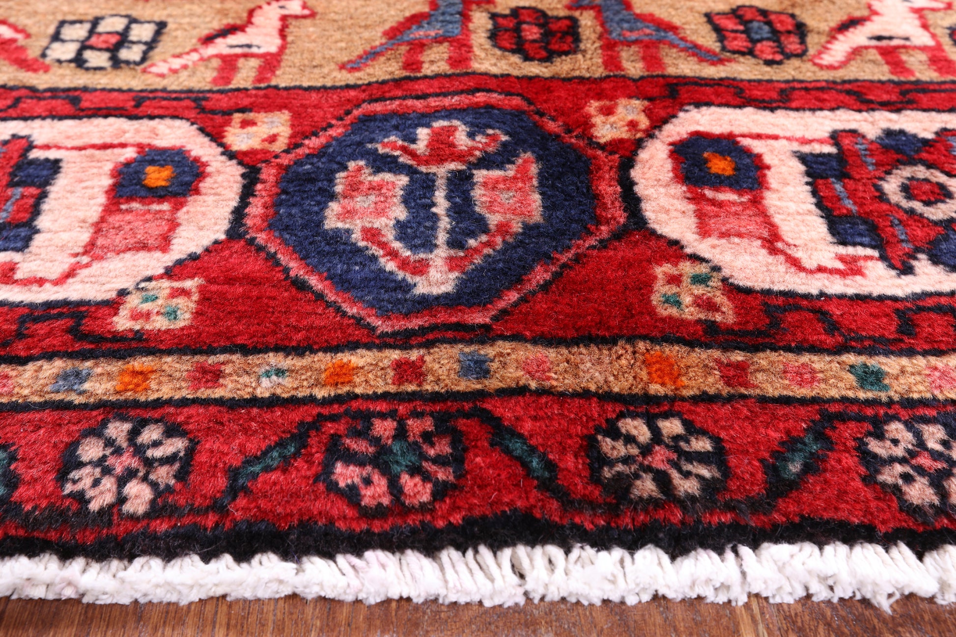 Authentic Persian Nahavand Hand Knotted Rug - 6' 0" X 10' 9" - Golden Nile