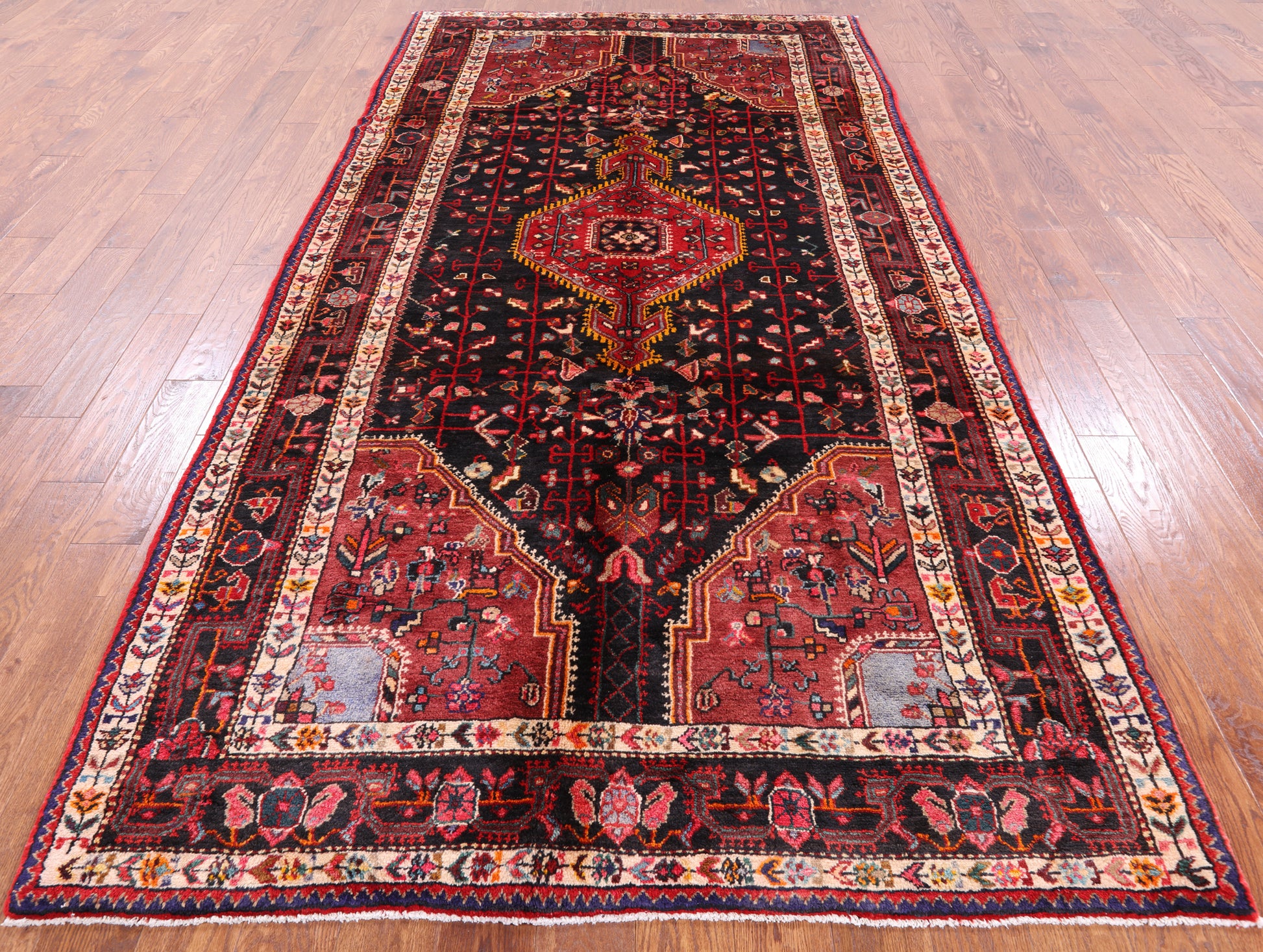 Authentic Nahavand Area Rug - 5' 9" X 11' 1" - Golden Nile
