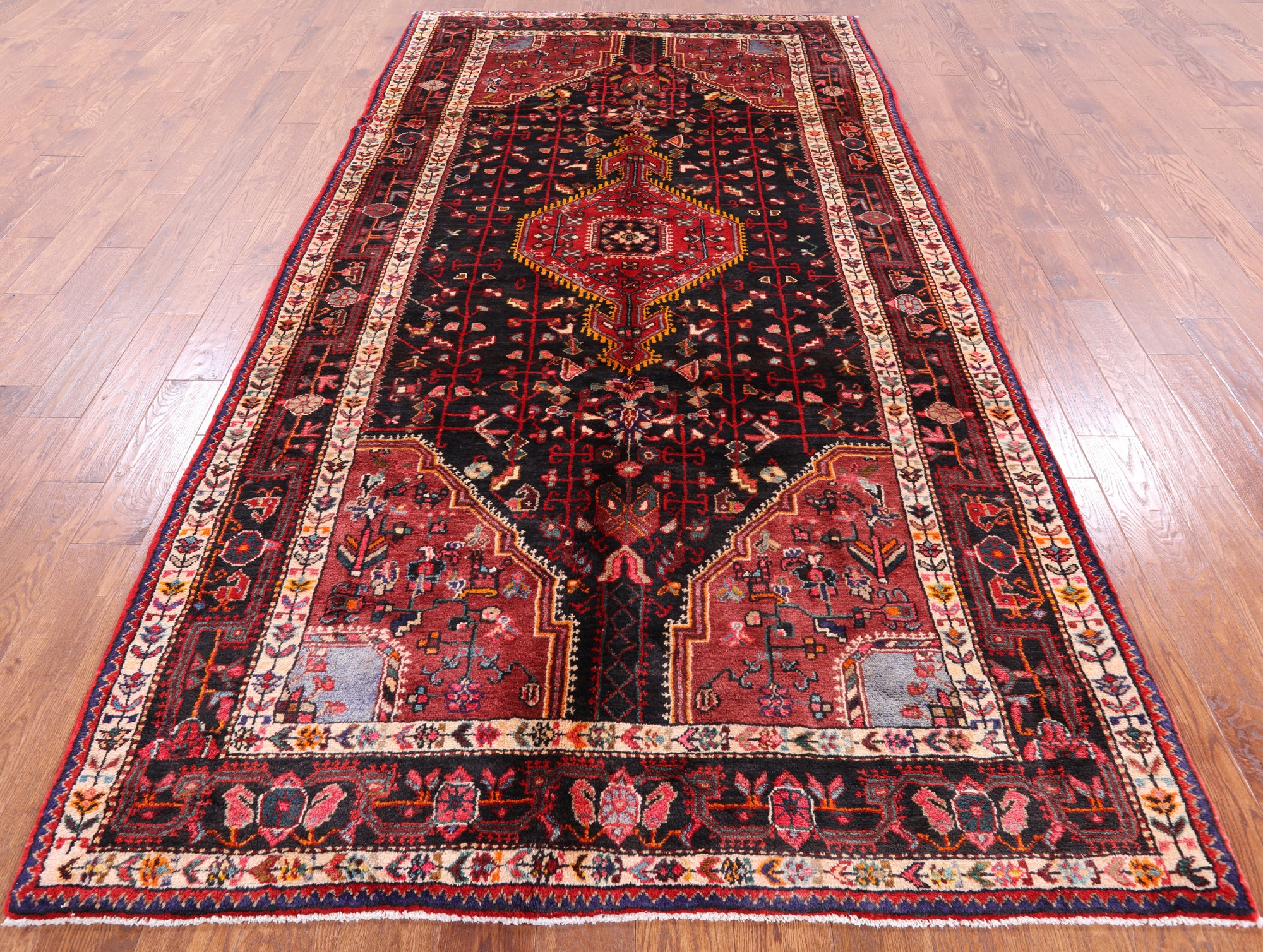 Authentic Nahavand Area Rug - 5' 9" X 11' 1" - Golden Nile