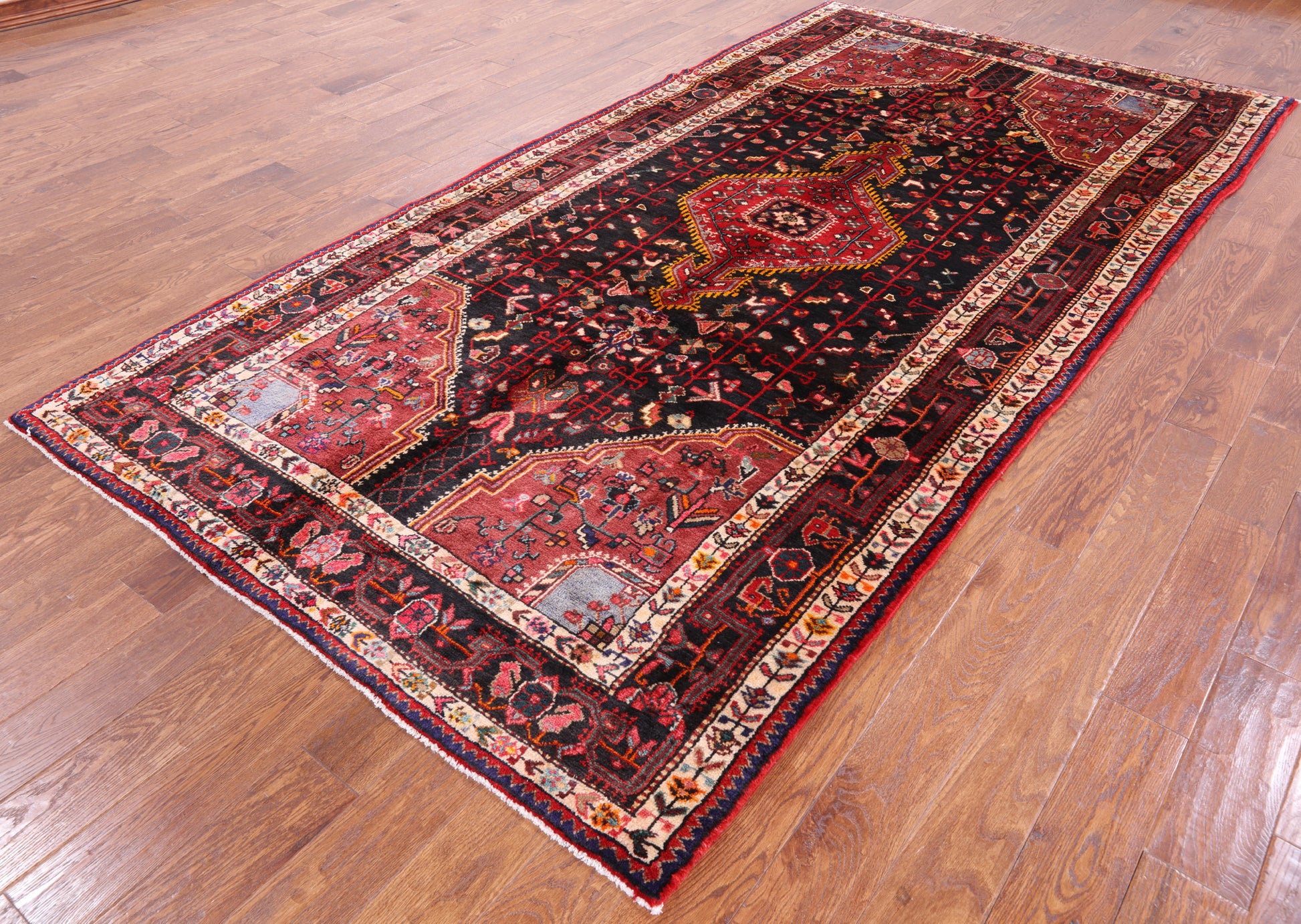 Authentic Nahavand Area Rug - 5' 9" X 11' 1" - Golden Nile