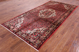 Red New Authentic Persian Hamadan Rug - 5' 1" X 10' 3" - Golden Nile