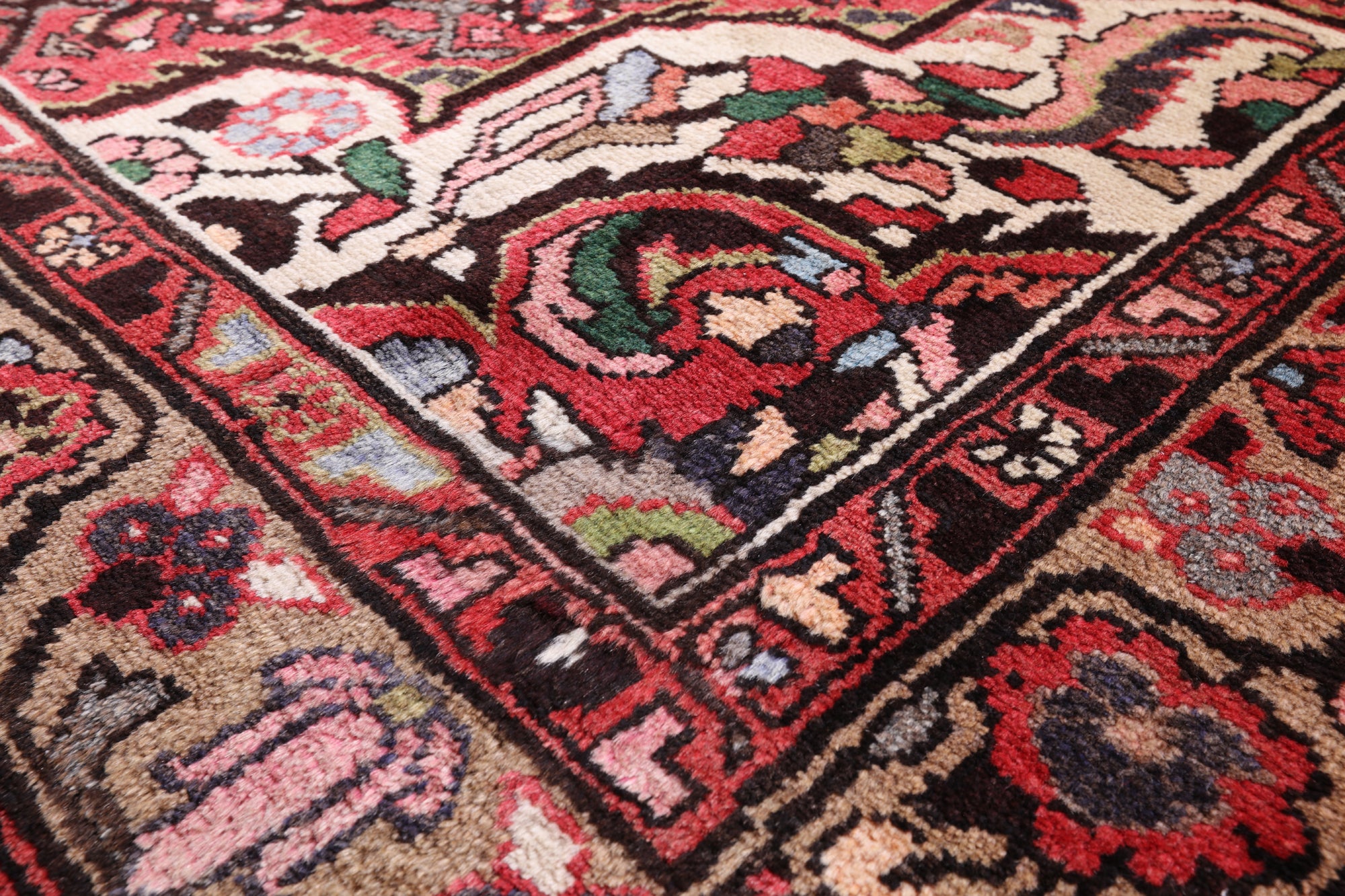 Red New Authentic Persian Hamadan Rug - 5' 1" X 10' 3" - Golden Nile