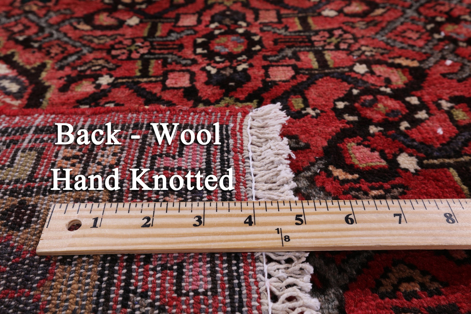 Red New Authentic Persian Hamadan Rug - 5' 1" X 10' 3" - Golden Nile