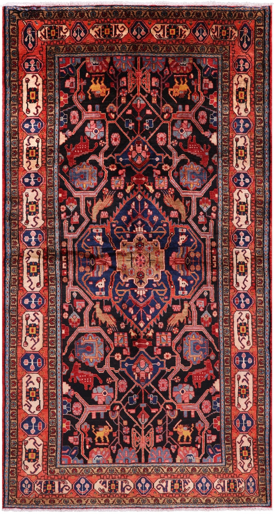 New Authentic Hand Knotted Nahavand Persian Rug - 5' 6" X 10' 4" - Golden Nile