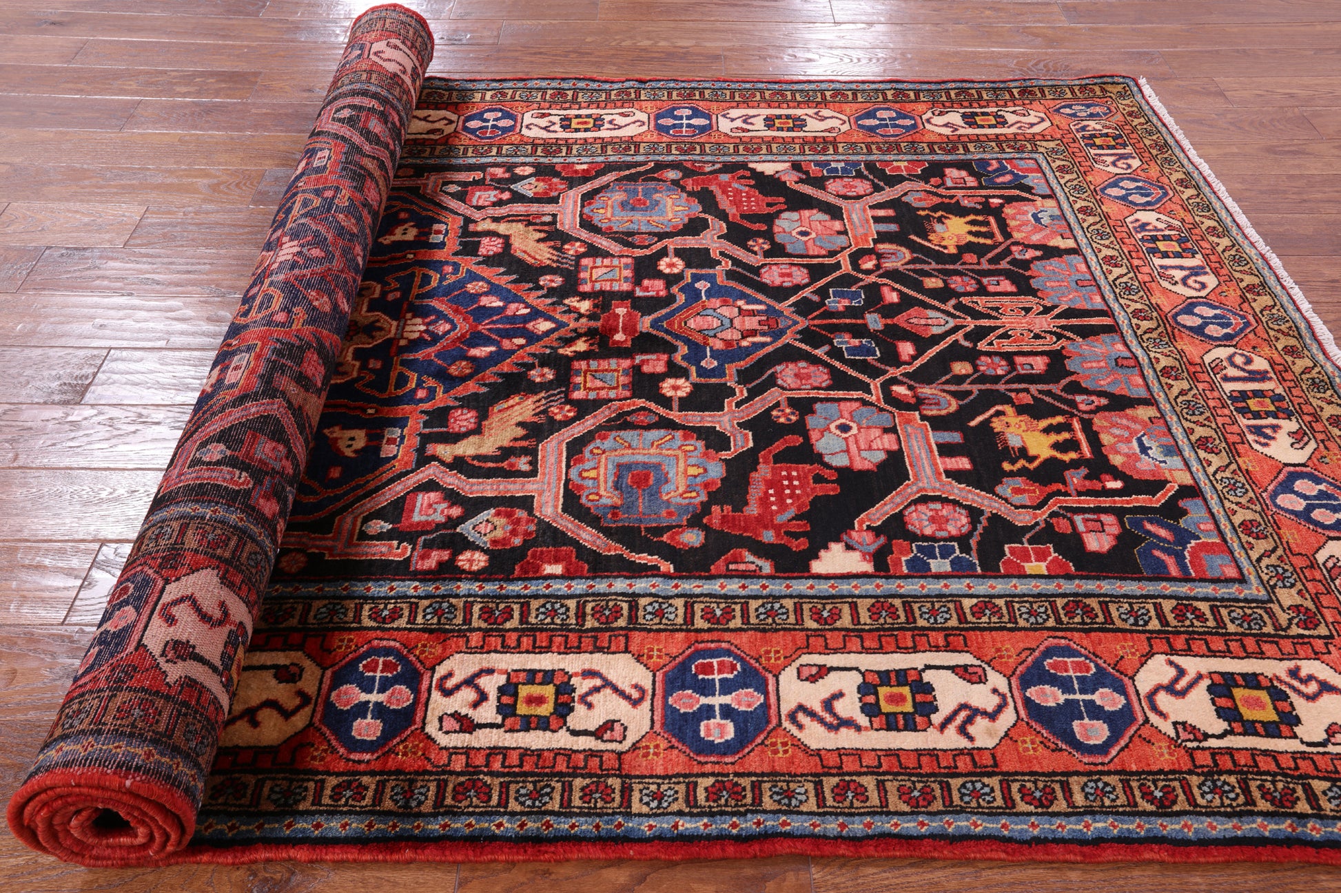 New Authentic Hand Knotted Nahavand Persian Rug - 5' 6" X 10' 4" - Golden Nile