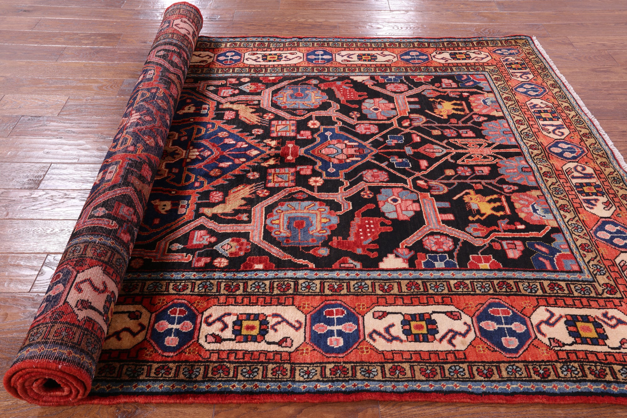 New Authentic Hand Knotted Nahavand Persian Rug - 5' 6" X 10' 4" - Golden Nile