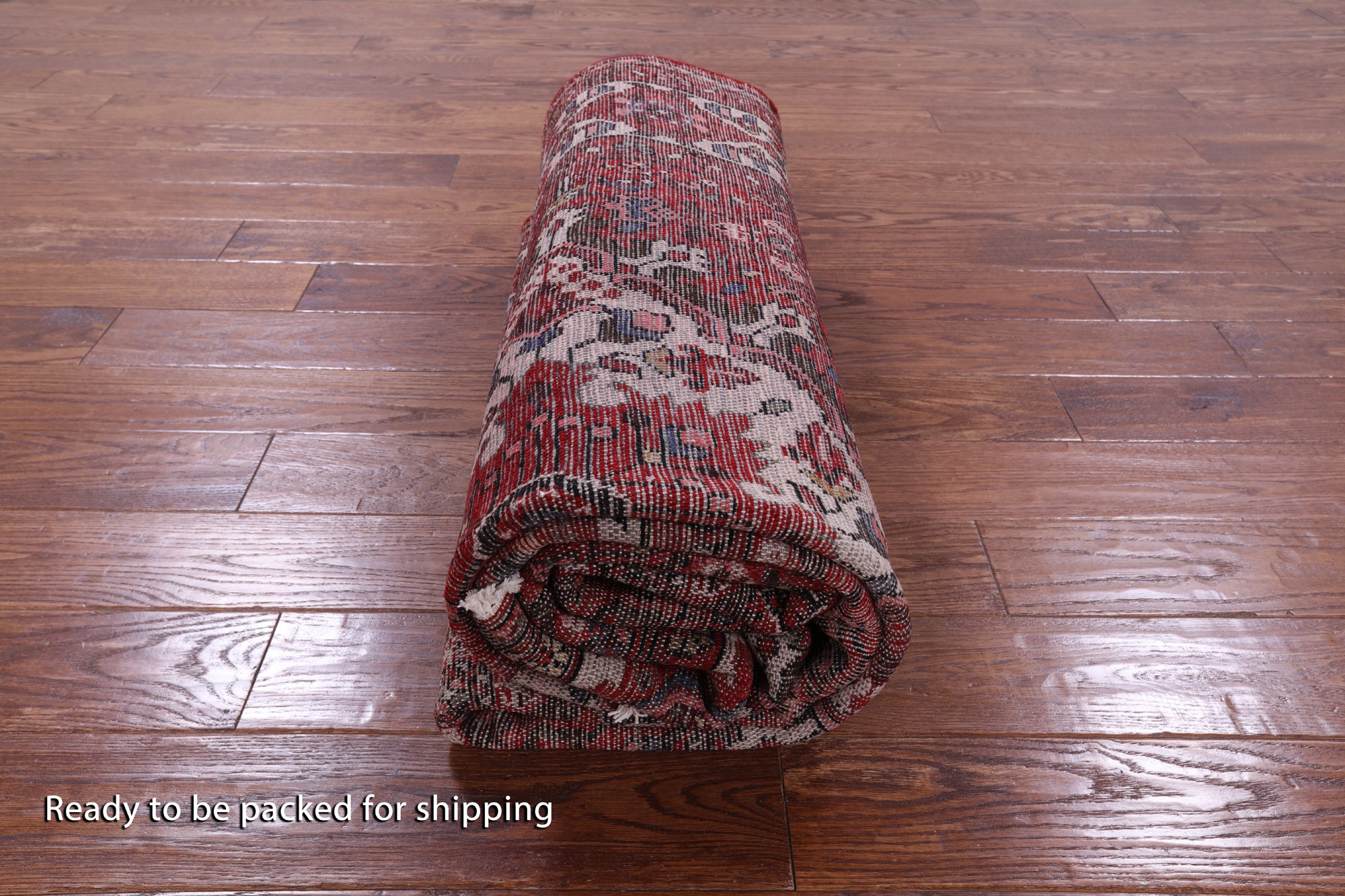 Red New Persian Hamadan Handmade Area Rug - 5' 6" X 10' 4" - Golden Nile