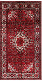 Red New Persian Hamadan Handmade Area Rug - 5' 6" X 10' 4" - Golden Nile
