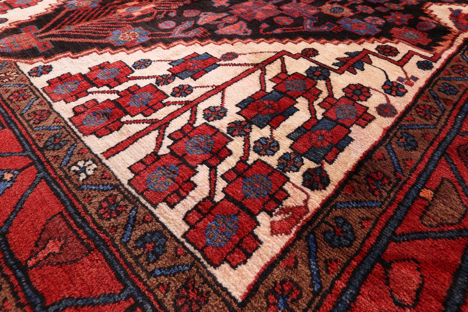 Black New Persian Nahavand Hand Knotted Area Rug - 5' 8" X 10' 2" - Golden Nile