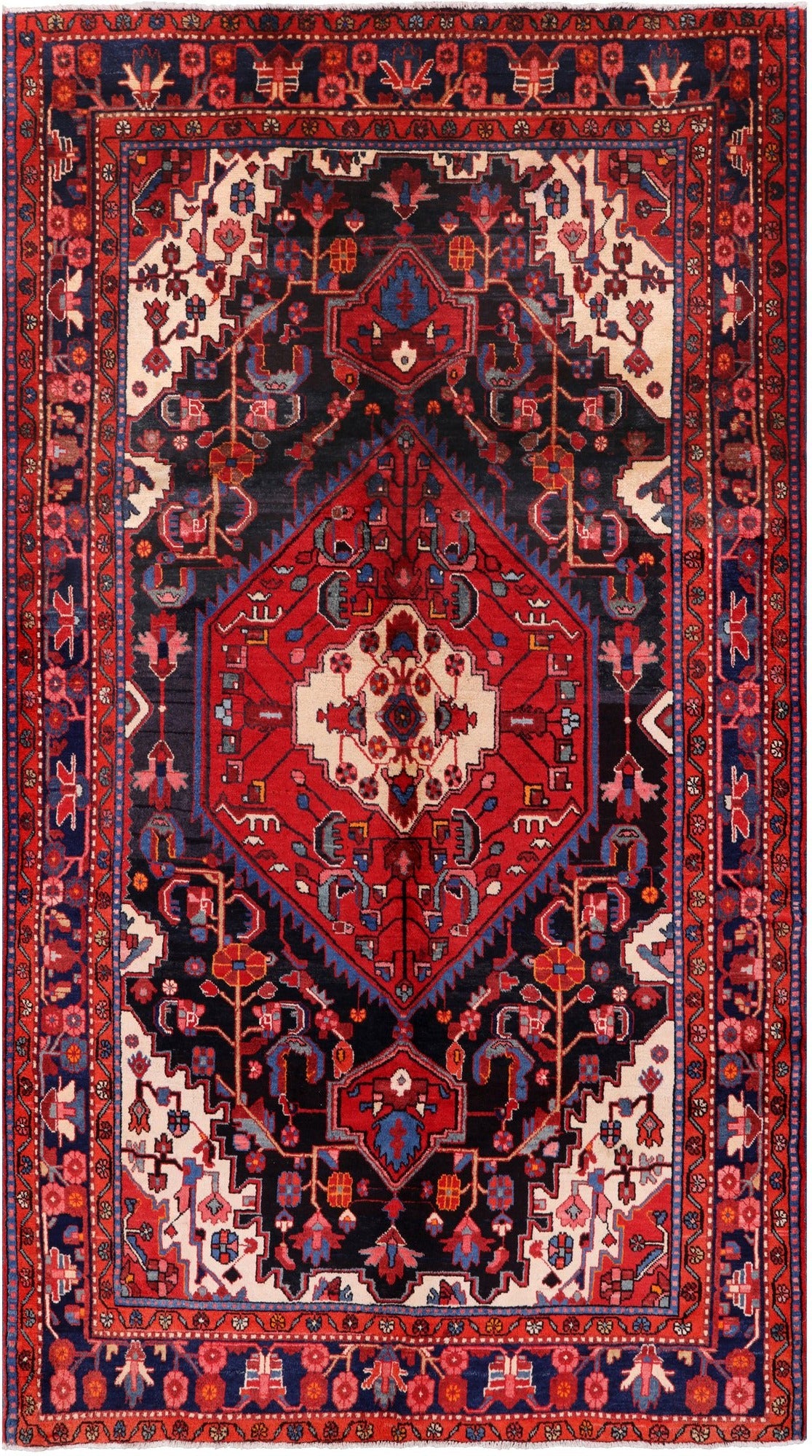 New Authentic Persian Nahavand Area Rug - 5' 4" X 9' 6" - Golden Nile