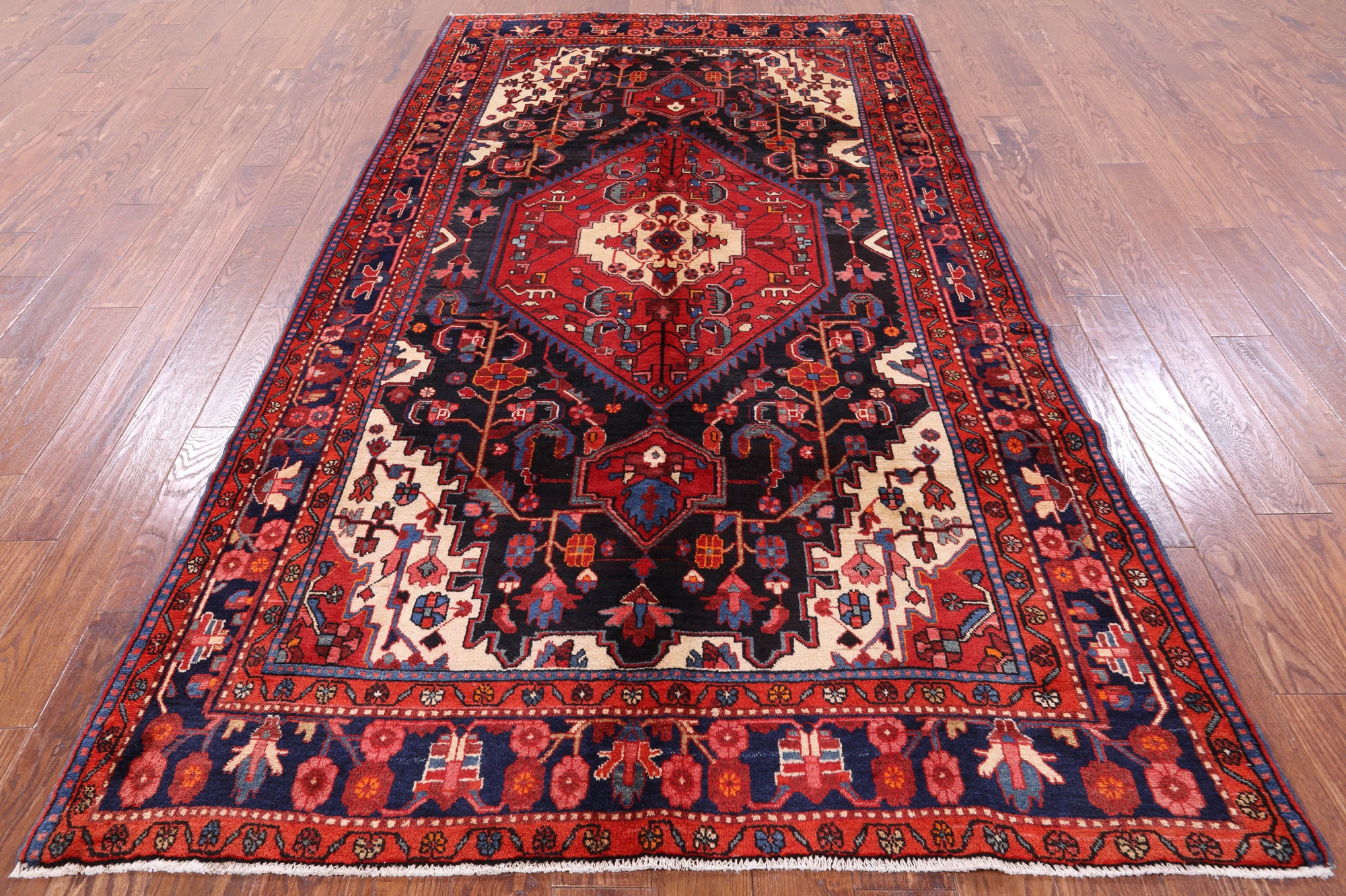 New Authentic Persian Nahavand Area Rug - 5' 4" X 9' 6" - Golden Nile