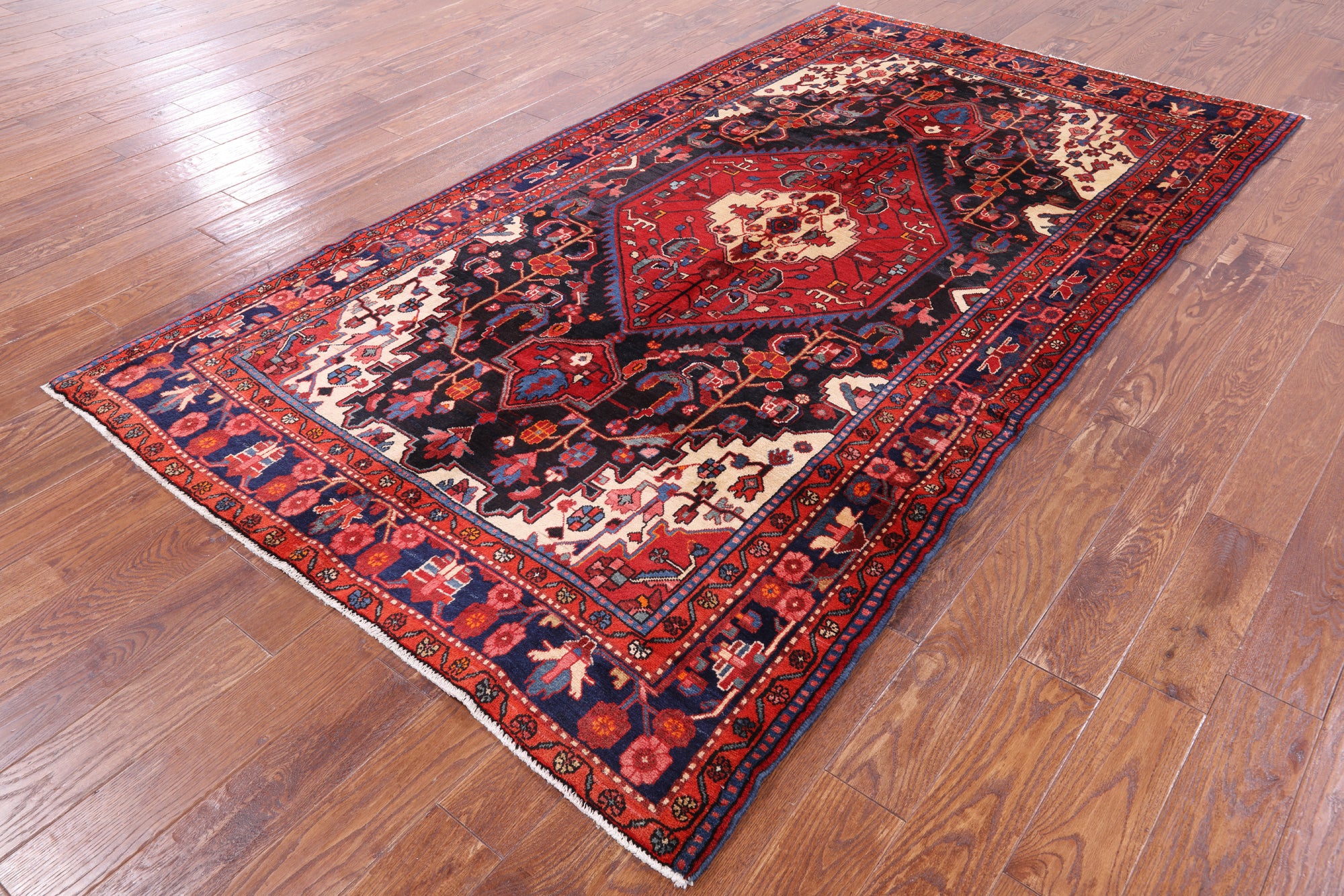 New Authentic Persian Nahavand Area Rug - 5' 4" X 9' 6" - Golden Nile
