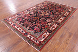 Black New Persian Nahavand Hand Knotted Area Rug - 5' 9" X 9' 0" - Golden Nile