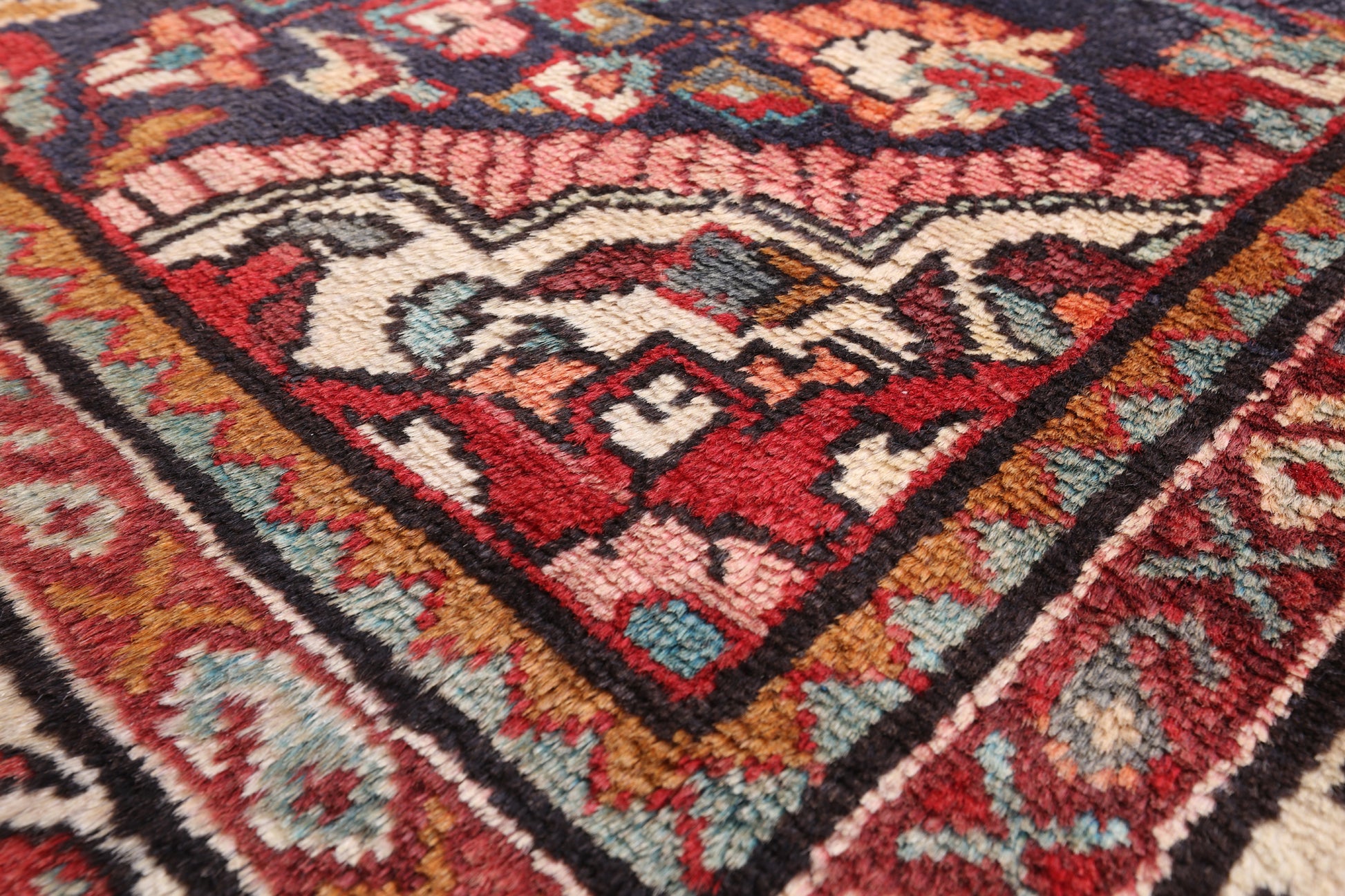 Red New Persian Hamadan Area Rug - 5' 5" X 11' 11" - Golden Nile