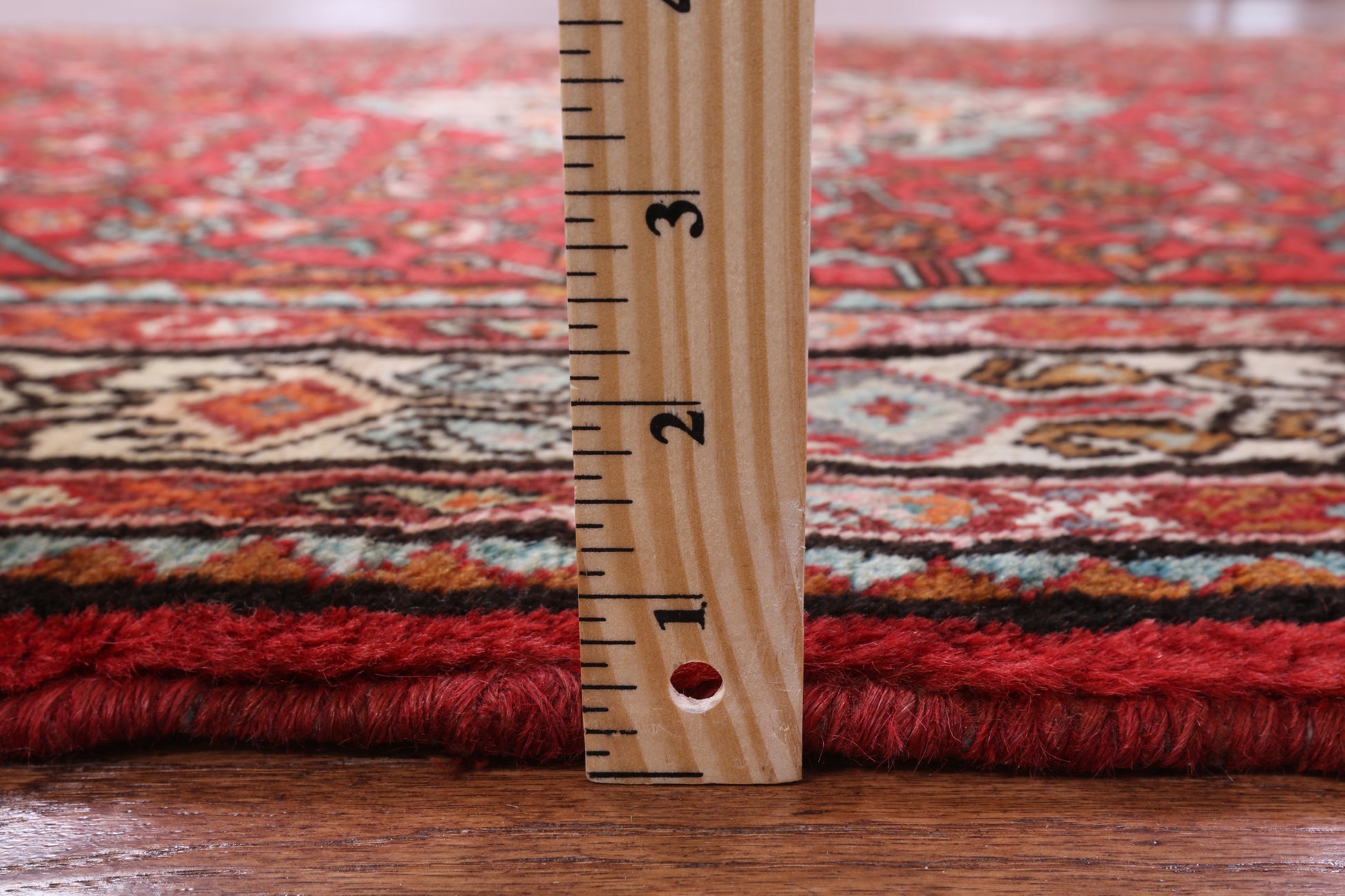 Red New Persian Hamadan Area Rug - 5' 5" X 11' 11" - Golden Nile