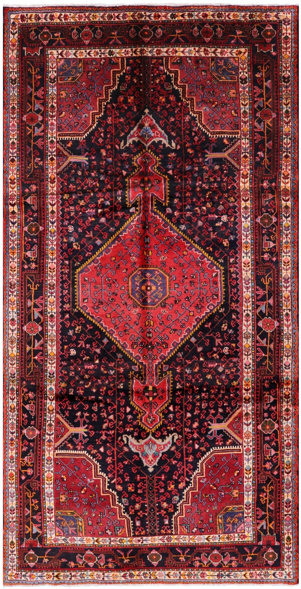 New Authentic Persian Nahavand Area Rug - 5' 1" X 10' 3" - Golden Nile