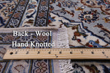 Ivory New Persian Kashan Handmade Area Rug - 8' 2" X 11' 7" - Golden Nile
