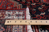 Black New Persian Zanjan Handmade Wool Rug - 5' 8" X 11' 11" - Golden Nile