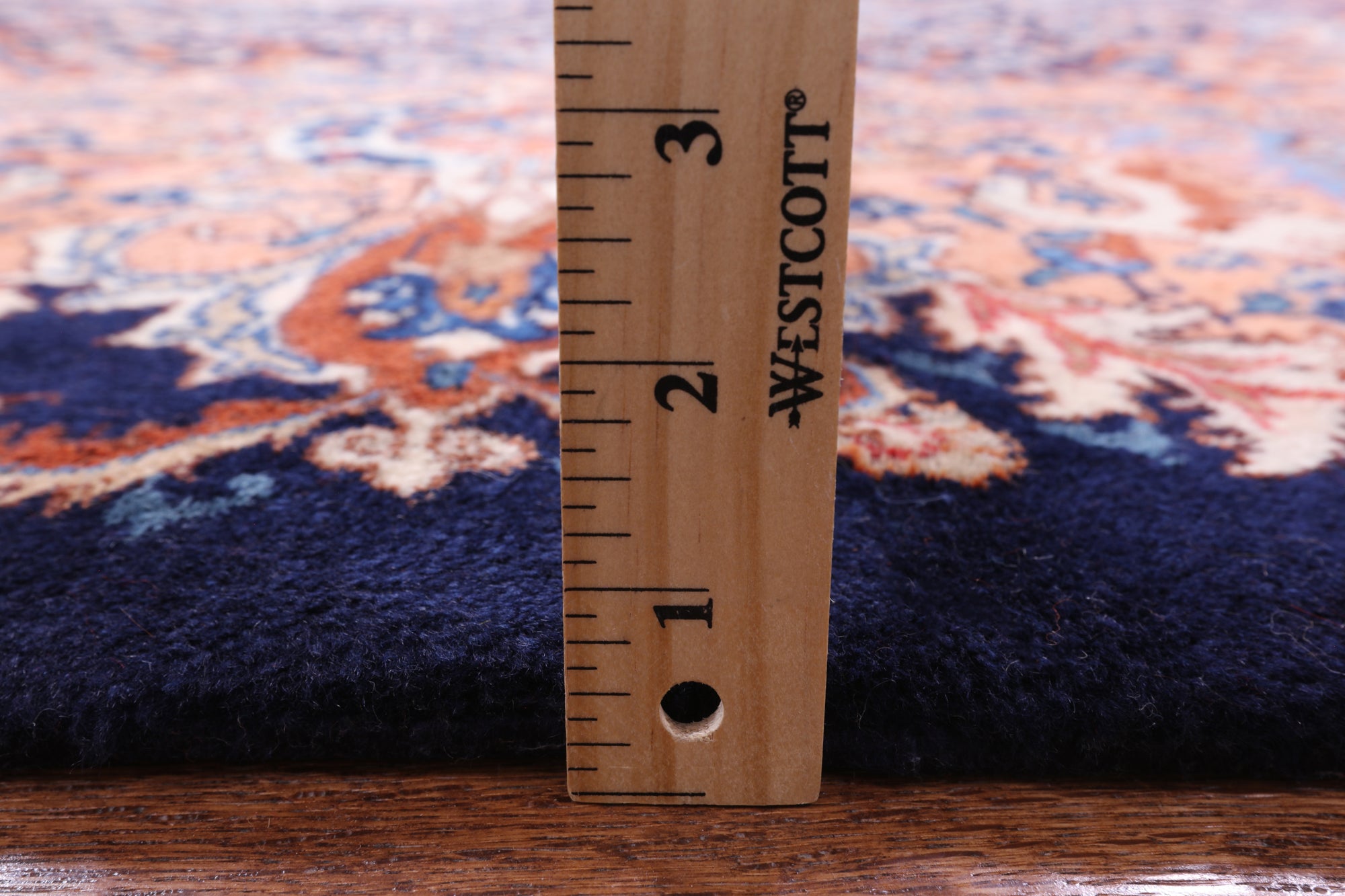 Blue New Persian Kashmar Hand Knotted Area Rug - 9' 8" X 12' 0" - Golden Nile