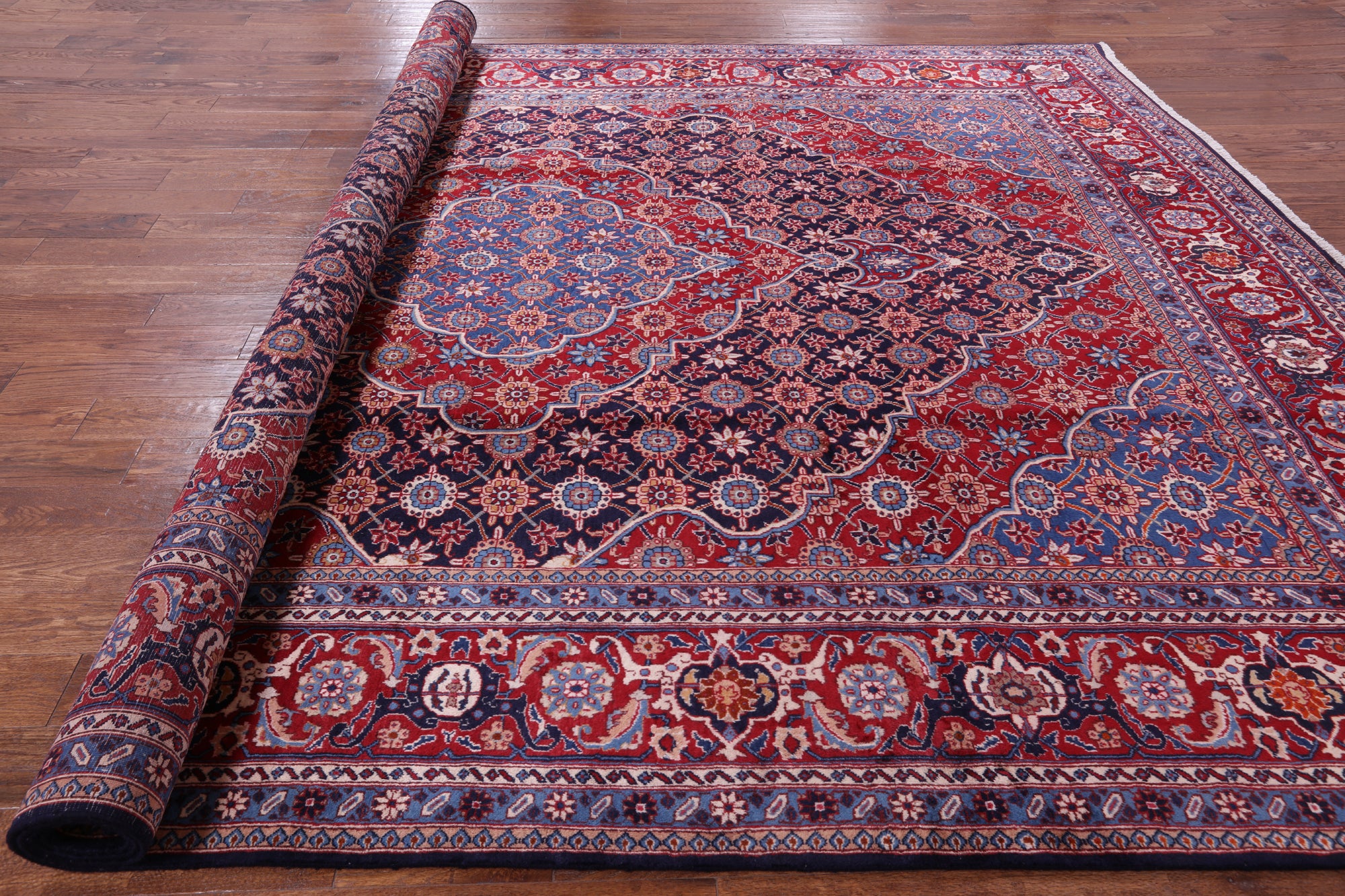 New Authentic Persian Tabriz Hand Knotted Area Rug - 9' 8" X 12' 10" - Golden Nile