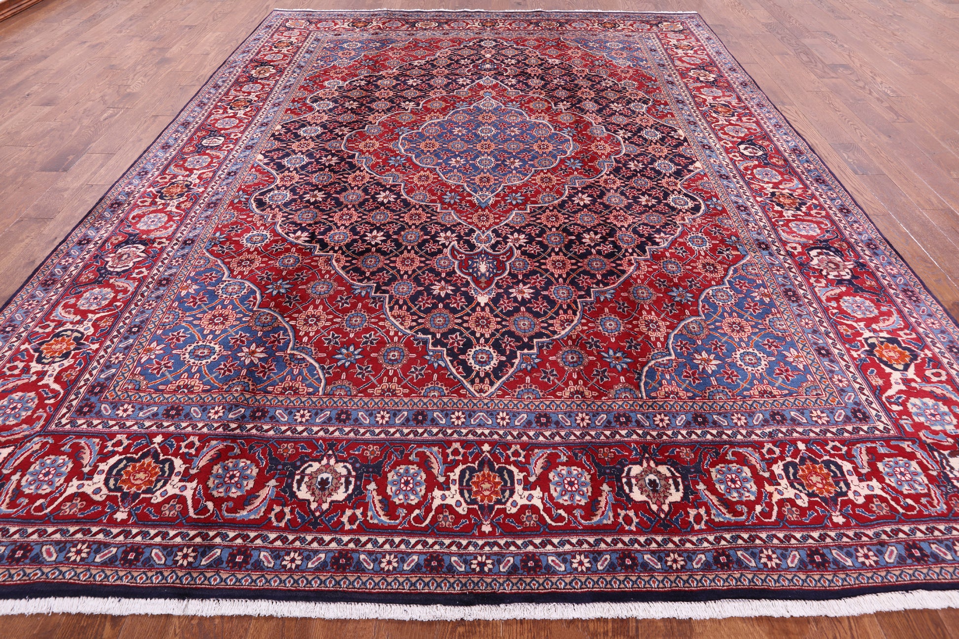 New Authentic Persian Tabriz Hand Knotted Area Rug - 9' 8" X 12' 10" - Golden Nile
