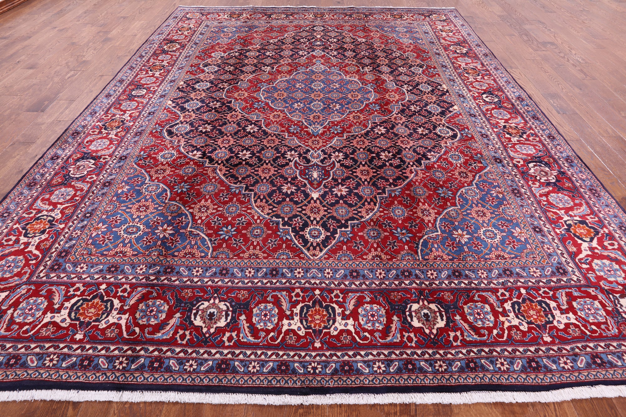 New Authentic Persian Tabriz Hand Knotted Area Rug - 9' 8" X 12' 10" - Golden Nile