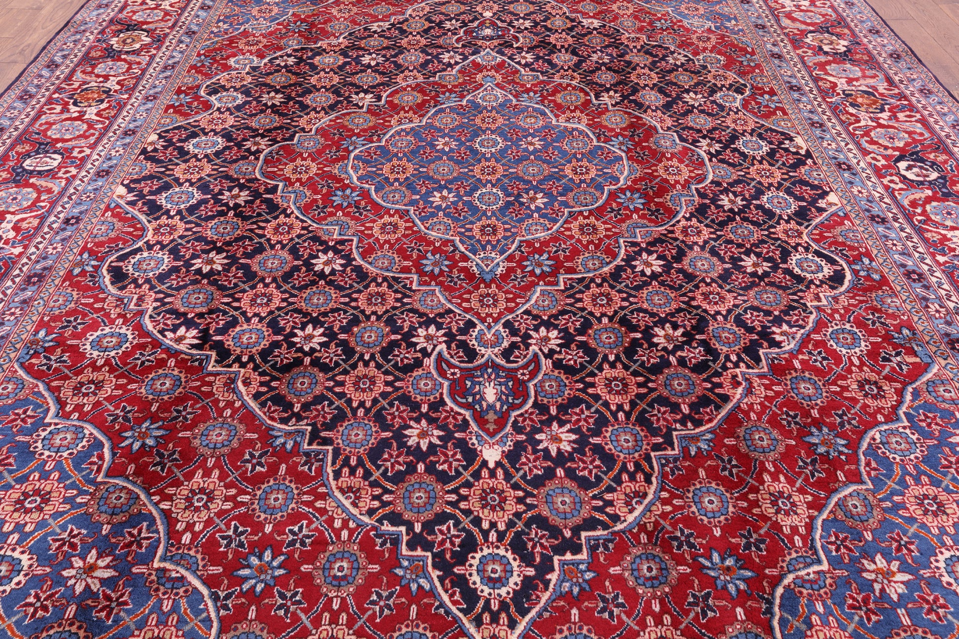 New Authentic Persian Tabriz Hand Knotted Area Rug - 9' 8" X 12' 10" - Golden Nile