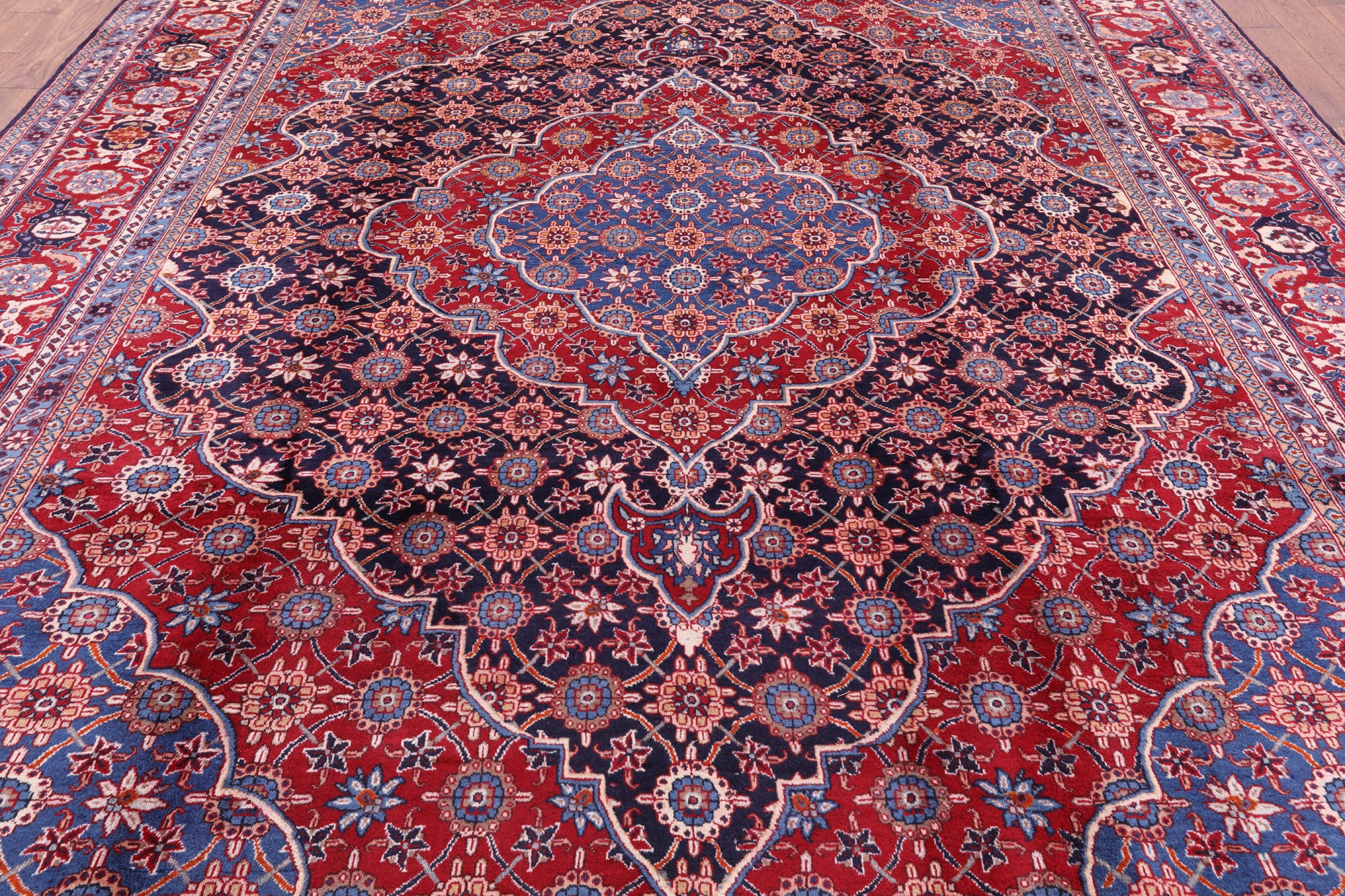 New Authentic Persian Tabriz Hand Knotted Area Rug - 9' 8" X 12' 10" - Golden Nile