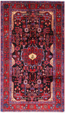 Black New Tribal Persian Nahavand Hand Knotted Rug - 5' 8" X 9' 10" - Golden Nile