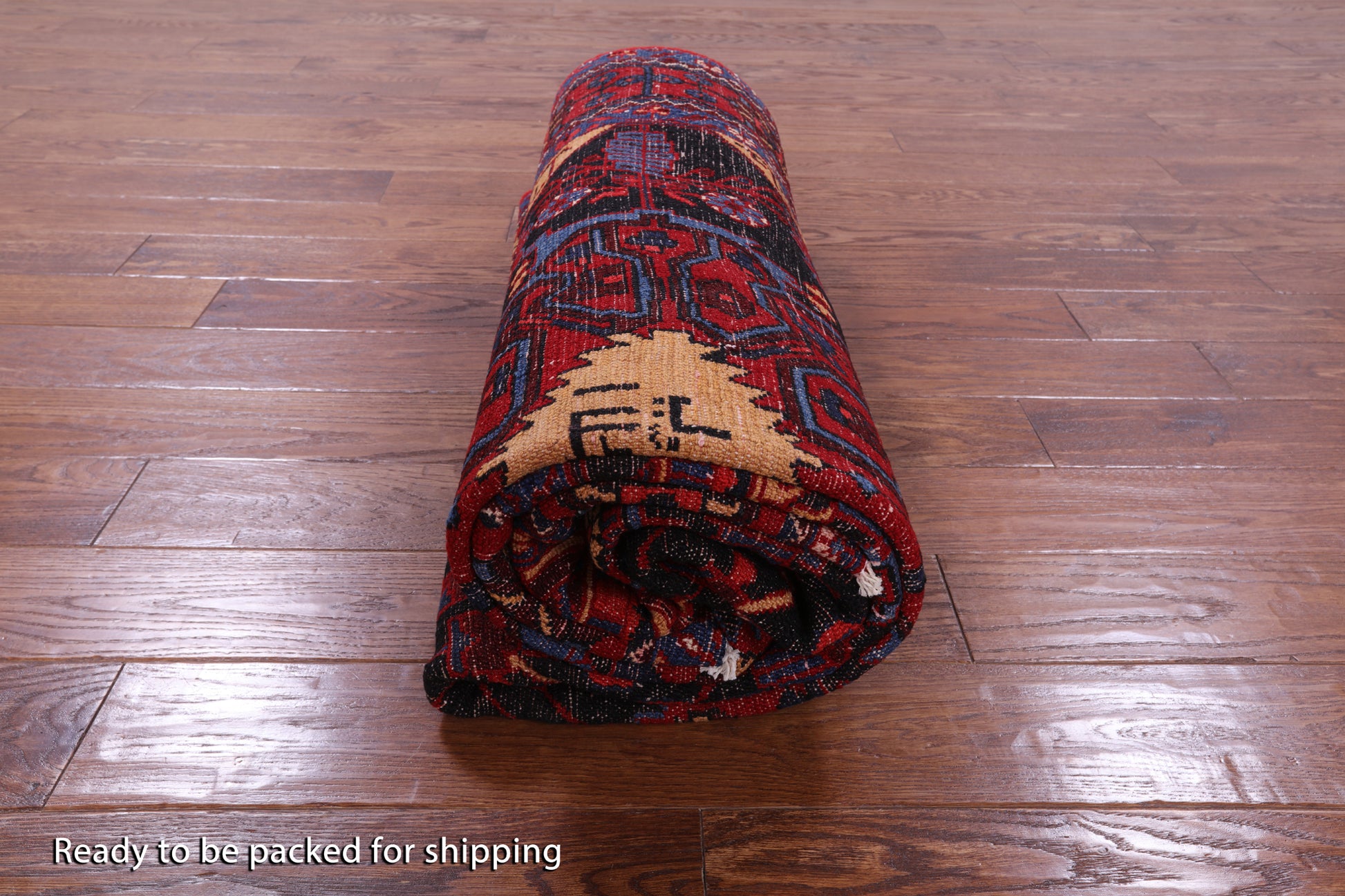 Black New Tribal Persian Nahavand Hand Knotted Rug - 5' 8" X 9' 10" - Golden Nile