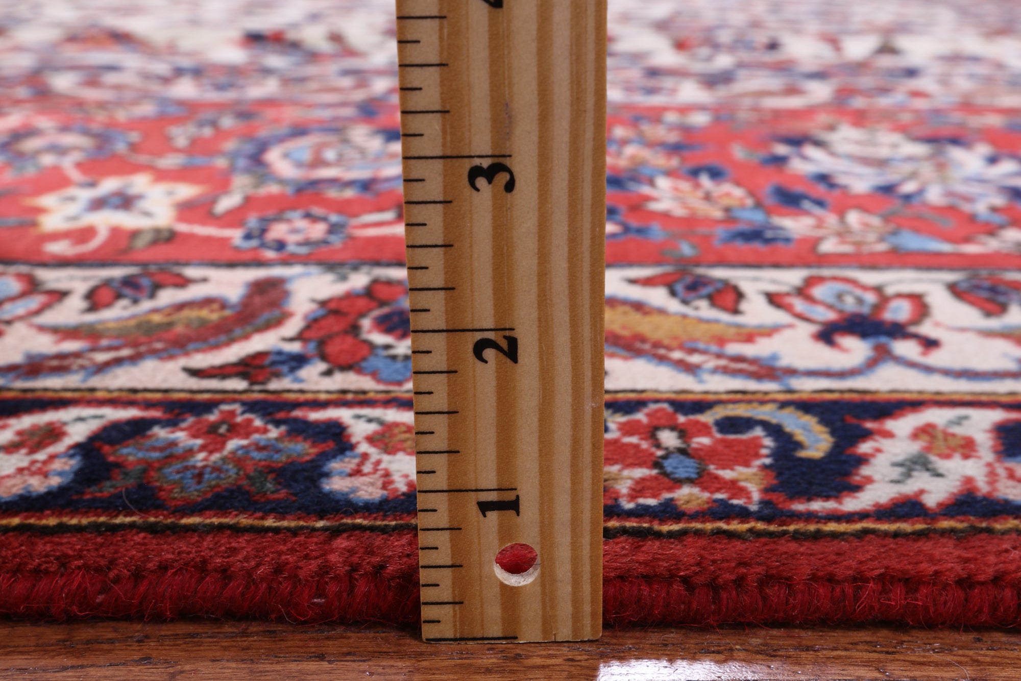 Ivory New Antique Persian Isfahan Excellent Condition Area Rug - 10' 6" X 13' 8" - Golden Nile