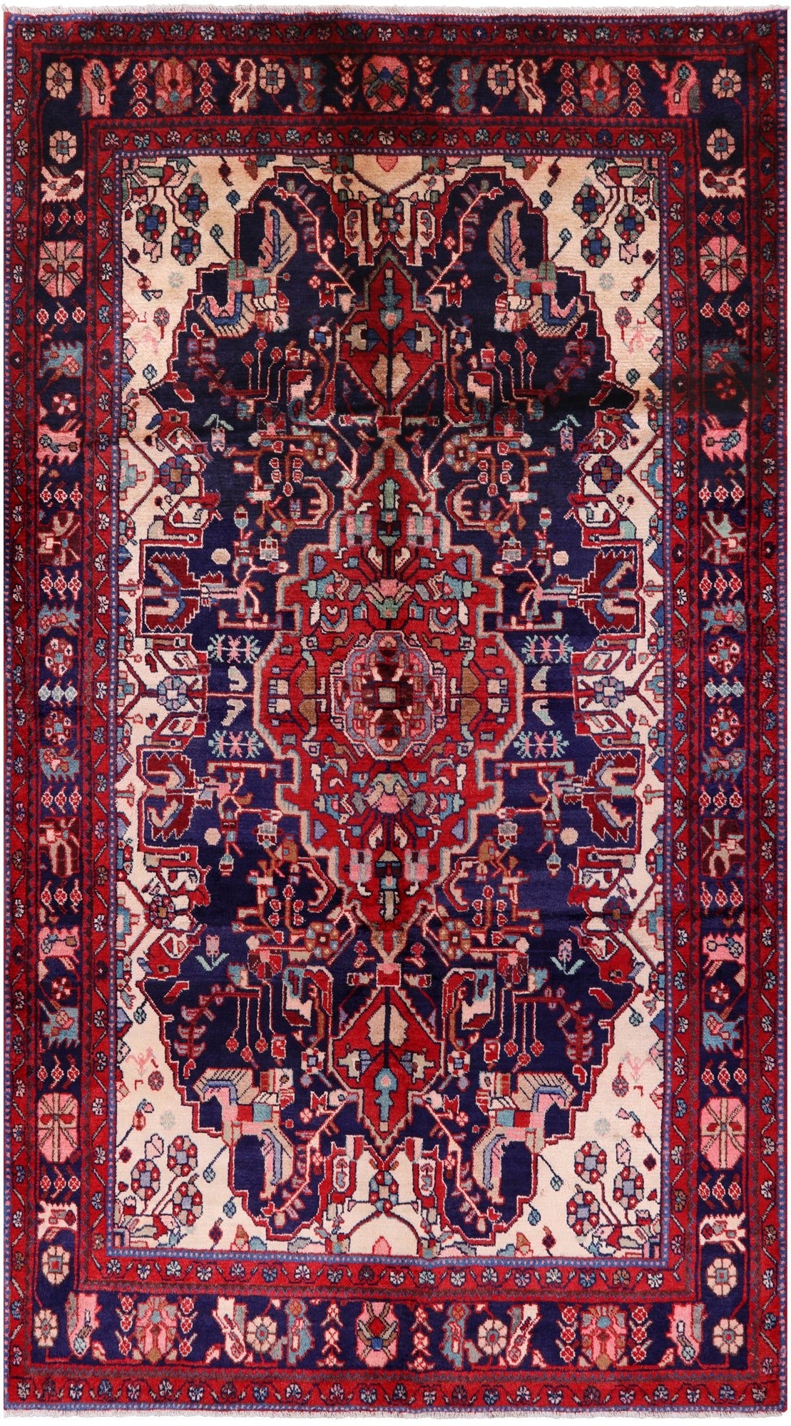 New Authentic Persian Nahavand Area Rug - 5' 4" X 9' 6" - Golden Nile