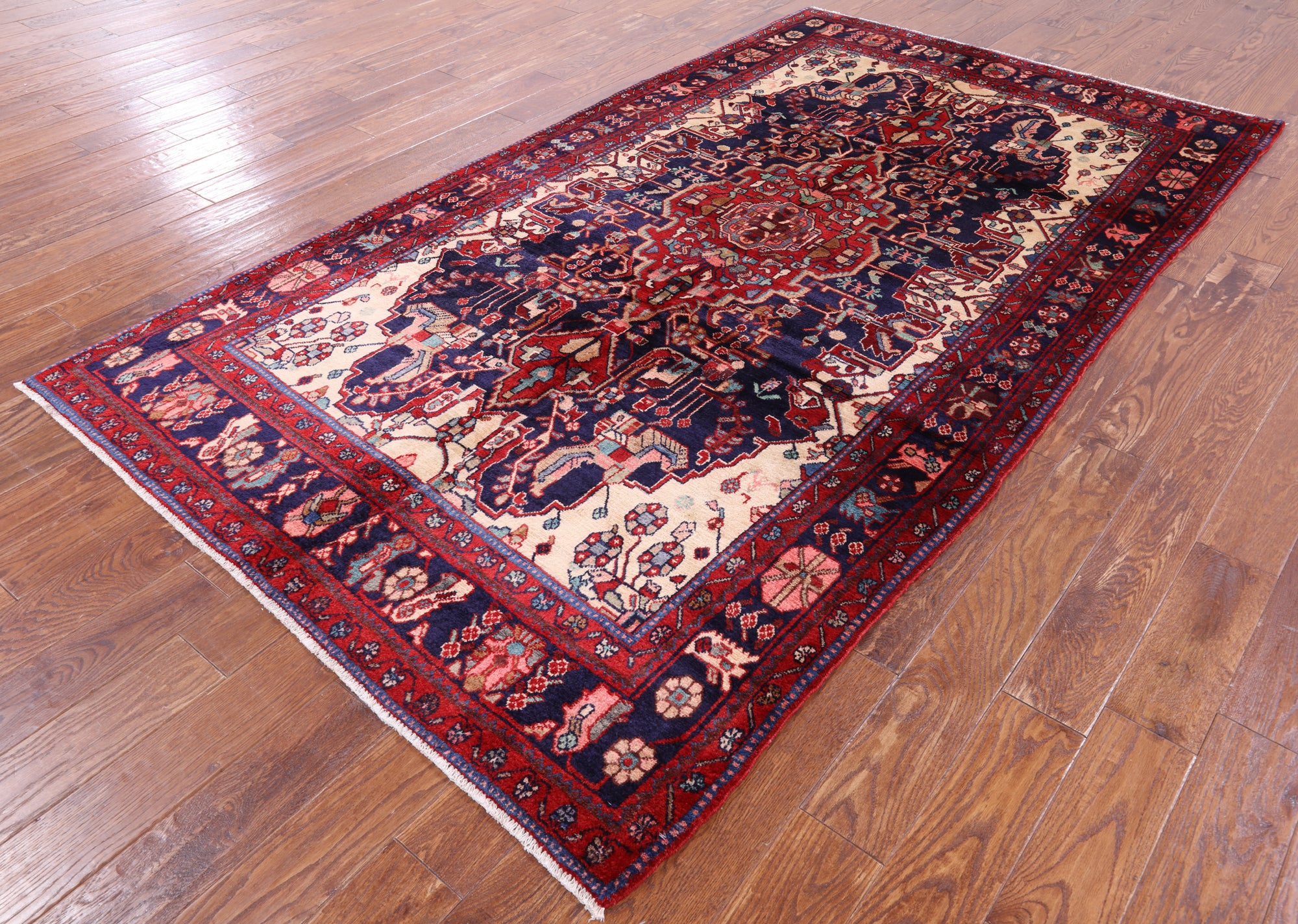 New Authentic Persian Nahavand Area Rug - 5' 4" X 9' 6" - Golden Nile