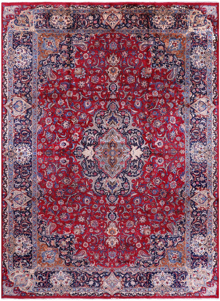Red New Authentic Persian Kashmar Area Rug - 9' 7" X 13' 1" - Golden Nile